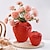 Χαμηλού Κόστους Βάζα &amp; Καλάθι-χαριτωμένο κόκκινο φράουλα διακοσμητικό οικιακό βάζο δημιουργικό υλικό ρητίνης χειροποίητο χειροποίητο βάζο κατάλληλο για διακόσμηση λουλουδιών σπιτιού και εστιατορίου υδροπονίας λουλουδιών