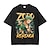 cheap Everyday Cosplay Anime Hoodies &amp; T-Shirts-One Piece Roronoa Zoro T-shirt Oversized Acid Washed Tee Print Retro Vintage Punk &amp; Gothic For Couple&#039;s Men&#039;s Women&#039;s Adults&#039; Hot Stamping Casual Daily