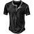 cheap Men&#039;s Casual T-shirts-Men&#039;s Waffle Henley Shirt Tee Plaid Checkered Henley Outdoor Casual Short Sleeve Button Clothing Apparel Fashion Designer Comfortable
