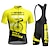 cheap Men&#039;s Clothing Sets-21Grams Men&#039;s Cycling Jersey with Bib Shorts Short Sleeve Mountain Bike MTB Road Bike Cycling Yellow Pink Red Graphic Bike Quick Dry Moisture Wicking Spandex Sports Graphic Letter &amp; Number Funny