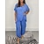 cheap Women&#039;s Two Piece Set-Women&#039;s Plus Size Loungewear Sets Basic Casual Comfort Pure Color Rayon Home Daily Vacation Crew Neck Breathable Shirt Half Sleeve Pant Summer Spring Black Light Green