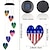 cheap Solar String Lights-Solar Wind Chime Light Mosaic Ball Night Light 7-Color Changing Independence Day Flag for Outdoor Patio Garden Window Curtain Tree Decoration