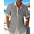 cheap Short Sleeve-Men&#039;s Shirt Linen Shirt Casual Shirt Summer Shirt Beach Shirt White Pink Blue Geometric Short Sleeve Summer Turndown Casual Daily Clothing Apparel