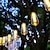 baratos Mangueiras de LED-Luzes de corda solar ao ar livre 20 lâmpadas vintage 5 m 16,4 pés para acampamento quintal lâmpadas led movidas a energia solar luz led à prova dwaterproof água com painel solar para festival de