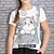 abordables t-shirts 3d fille-T-shirt Enfants Fille Graphic Extérieur 3D effet Manche Courte Col ras du cou Actif 7-13 ans Eté Rose Claire Rouge