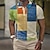 cheap 3D Polos-Men&#039;s Waffle Polo Shirt Button Up Polos Lapel Polo Polo Shirt Golf Shirt Turndown Plaid Graphic Prints Geometry Yellow Red Blue Green Outdoor Street Print Short Sleeve Clothing Apparel Fashion