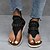 billiga Avslappnade sandaler-Dam Sandaler Platta sandaler Plusstorlekar Sandaler Stövlar Sommarstövlar Utomhus Dagligen Strand Ensfärgat Sommar Nit Platt klack Semester Ledigt Minimalism Kanvas Loafers Svart Beige