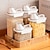 billige Kjøkkenoppbevaring-matvareverdige fuktsikre forseglede bokser kornlagringsbokser te tørket frukt lagringsglass med målebeger risbøtte nudelbokser