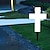 preiswerte Bodenlichter-Solarsensor Gartenpfahl Rasenlicht flackern LED-Kreuz Grab Friedhofslampe Auto an aus Holloween Party Holloween Beleuchtung Dekoration