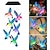 cheap Outdoor Lighting-Solar Wind Chimes Color Changing Outdoor Solar Hummingbird Lights Waterproof LED Wind Chimes Solar Powered Lights for Home Garden Patio Window Decoration
