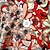 baratos Vestidos Estampados-Mulheres Vestido casual vestido étnico Vestido midi Vermelho Meia Manga Floral Imprimir Outono Primavera Verão Decote V Casual Férias 2023 S M L XL XXL 3XL
