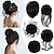 billiga Chinjonger-5 stycken stökigt hårbulle-frisyr rufsig updo för kvinnor hårförlängning hästsvans scrunchies med elastiskt gummiband lång updo stökigt smutsiga frisyr hårtillbehör set för kvinnor