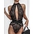 cheap Sexy Bodies-Women&#039;s Sexy Bodies Teddies &amp; Bodysuits Pure Color Lovers Hot Home Bed Valentine&#039;s Day Lace Breathable Halter Sleeveless Backless Summer Spring Black White