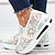 cheap Women&#039;s Sneakers-Women&#039;s Sneakers Plus Size Platform Sneakers Slip-on Sneakers Daily Summer Cut Out Embroidery Platform Wedge Heel Round Toe Casual Walking Shoes Faux Leather Loafer Embroidered Pink Green