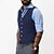 cheap Gilets-Men&#039;s Vest Gilet Daily Wear Vacation Going out Comfortable V Neck Single Breasted Fashion Basic Casual Jacket Outerwear Plain Button White Black Dark Blue