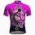 baratos Camisolas masculinas-21Grams Homens Camisa para Ciclismo Manga Curta Moto Blusas com 3 bolsos traseiros Ciclismo de Montanha Ciclismo de Estrada Respirável Secagem Rápida Pavio Humido Tiras Refletoras Violeta Vermelho