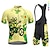 cheap Men&#039;s Clothing Sets-21Grams Men&#039;s Cycling Jersey with Bib Shorts Short Sleeve Mountain Bike MTB Road Bike Cycling Violet Yellow Pink Graphic Bike Quick Dry Moisture Wicking Spandex Sports Graphic Clothing Apparel