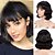 cheap Human Hair Capless Wigs-Short Wavy Bob Human Hair Wig With Bangs For Women Colored Brazilian Remy Hair Deep Wave Ombre Blonde Burgundy Wig