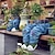 olcso kerti szobrok és szobrok-vicces bel- és kültéri virágcserepek gyanta farmer nadrág díszek kreatív virágcserép dekoráció kézművesség retro kerti dekoráció