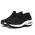 cheap Women&#039;s Sneakers-Women&#039;s Sneakers Plus Size Flyknit Shoes Outdoor Daily Color Block Summer Flat Heel Round Toe Sporty Casual Running Walking Tissage Volant Loafer Black And White Blue Grey Black gray