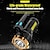 preiswerte taktische Taschenlampen-Superhelle LED-Taschenlampe, 8 Modi, wasserdichter Outdoor-Suchscheinwerfer, tragbare wiederaufladbare Taschenlampe mit Haken