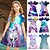 cheap Girls&#039; Dresses-Kids Girls&#039; Graphic Animal Unicorn Dress Outdoor Casual Short Sleeve Fashion Cute Daily Hollow Out Above Knee Polyester Summer Spring Casual Dress A Line Dress 3-12 Years Multicolor Pink Wine
