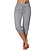 cheap Yoga Pants &amp; Bloomers-Women&#039;s Yoga Pants Drawstring with Pockets Cropped Tummy Control High Waist Yoga Fitness Gym Workout Capri Pants Bottoms Dark Grey Navy Apricot Spandex Sports Activewear High Elasticity Loose Fit