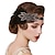 cheap Historical &amp; Vintage Costumes-1920s Flapper Feather Headband 20s Sequined Showgirl Headpiece Gatsby Hair Accessories for Women
