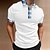 cheap Men&#039;s Polos-Men&#039;s Zip Polo Lapel Polo Polo Shirt Golf Shirt Turndown Plaid / Check Graphic Prints Apricot Black White Navy Blue Blue Outdoor Street Zipper Print Short Sleeves Clothing Apparel Fashion Designer