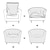 preiswerte Sesselabdeckung &amp; Armless Chair Cover-Clubsesselbezug, Stretch-Wanne, Stuhlbezug, Sessel, Sofabezug für Hunde, Haustier, waschbarer Couchmöbelschutz, weich, langlebig