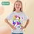Недорогие 3d футболки для девочек-Девочки 3D Графика Мультипликация единорогом Футболка С короткими рукавами 3D печать Лето Весна Активный Мода Симпатичные Стиль 100% хлопок Дети 3-12 лет на открытом воздухе Повседневные Стандартный