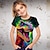 billige piges 3d t-shirts-Pige 3D Grafisk Dyr Dinosaurus T-shirt Kortærmet 3D-udskrivning Sommer Forår Aktiv Mode Gade Polyester Børn 3-12 år udendørs Afslappet Daglig Regulær