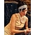 baratos Roupas de fantasias do Mundo Antigo &amp; Vintage-Tiara melindrosa dos anos 20 rugindo bandana dos anos 20 grande corrente de bandana gatsby para mulheres acessório de cabelo vintage (prata)