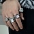 billige Kvartsklokker-vintage punk fingerklokke mini elastisk stropp legering klokker parringer smykkeklokke retro romersk kvartsklokkering kvinner jenter