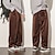 cheap Casual Pants-Men&#039;s Corduroy Pants Winter Pants Casual Pants Pocket Wide Leg Straight Leg Solid Color Warm Casual Daily Corduroy Stylish Trousers Loose Fit Black Coffee