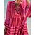 cheap Boho Dresses-Women&#039;s Casual Dress Geometric Chiffon Dress Summer Dress Split Neck Print Mini Dress Daily Holiday Active Tropical Regular Fit Long Sleeve Red Summer Spring S M L XL XXL