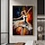 cheap People Paintings-Handmade Oil Painting Canvas Wall Art Decor Original Dancing Girl eople People Painting for Home Decor With Stretched FrameWithout Inner Frame Painting