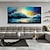cheap Landscape Paintings-Handmade Oil Painting Canvas Wall Art Decor Original Sunset Abstract Sea View Painting for Home Decor With Stretched Frame/Without Inner Frame Painting