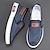 cheap Men&#039;s Slip-ons &amp; Loafers-Men&#039;s Sneakers Casual Shoes Comfort Shoes Walking Vintage Casual Outdoor Daily Canvas Breathable Loafer Washed blue Washed gray Black Summer