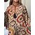 cheap Maxi Dresses-Women&#039;s Casual Dress Print Dress Spring Dress Long Dress Maxi Dress Classic Casual Graphic Tie Dye Print Outdoor Daily Holiday V Neck 3/4 Length Sleeve Dress Loose Fit Orange Summer Spring S M L XL
