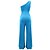 cheap Jumpsuits-Women&#039;s Jumpsuit Solid Color High Waist Streetwear One Shoulder Party Street Sleeveless Regular Fit Black Red Blue S M L Summer