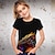 billige jentes 3d t-skjorter-Jente 3D Grafisk Dyr Dinosaur T skjorte T-skjorte Kortermet 3D-utskrift Sommer Vår Aktiv Mote Gatemote Polyester Barn 3-12 år utendørs Avslappet Daglig Normal