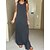cheap Maxi Dresses-Women&#039;s Casual Dress Shift Dress Tank Dress Long Dress Maxi Dress Modern Casual Plain Loose Outdoor Daily Holiday Crew Neck Sleeveless Dress Loose Fit Navy Blue Summer Spring S M L XL XXL