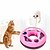 זול צעצועים לחתול-צעצועי חתולים מצחיקים לחתולים מקורה צעצועי חתלתולים אינטראקטיביים מסלולי רולר עם קפיץ חתול צעצוע לחיות מחמד עם כדורי אימון עכבר טיזר