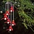 זול אורות מיתר סולאריים-שמש אדומה ציפור פעמוני רוח אורות led אור תלייה וילה חצר מרפסת שמש פעמוני רוח אורות אורות חג המולד קישוט נוף מנורת