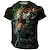 tanie męska koszulka 3d-Męskie Podkoszulek Graficzny Zwierzę Tygrys Półgolf Odzież Druk 3D Na zewnątrz Codzienny Krótki rękaw Nadruk Zabytkowe Moda Designerskie
