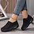 cheap Women&#039;s Slip-Ons &amp; Loafers-Women&#039;s Sneakers Slip-Ons Plus Size Flyknit Shoes Platform Sneakers Outdoor Daily Solid Color Flat Heel Round Toe Sporty Casual Walking Tissage Volant Loafer Black Pink Red