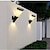 ieftine Aplice de Exterior-Lumină de grădină cu energie solară în aer liber cu LED pentru decorare impermeabilă, lampă de perete pentru gard verandă, balcon, casă, grădină, decor stradal, iluminat colorat