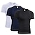 cheap Men&#039;s Running Tee &amp; Tank Tops-Men&#039;s Compression Shirt Running Shirt 3 Pack Short Sleeve Base Layer Athletic Athleisure Breathable Quick Dry Moisture Wicking Fitness Gym Workout Running Sportswear Activewear Solid Colored
