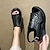 ieftine Sandale de Damă-Pentru femei Sandale Sandale Platformă Pantofi Augmentare Înălțime Sandale cu curea la gleznă În aer liber Plajă Bloc Culoare Vară Toc Platformă Casual minimalism PU Buclă Negru Bej